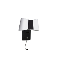 Applique liseuse LED Petit Couture - Blanc et Noir - Designheure
