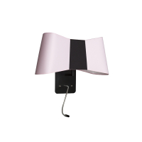 Applique liseuse LED Grand Couture - Rose pâle et Noir - Designheure