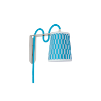 Wall lamp Lightbook - Damier Blue - Designheure