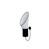 Wall lamp Petit Cargo - White with black cylinder - Designheure